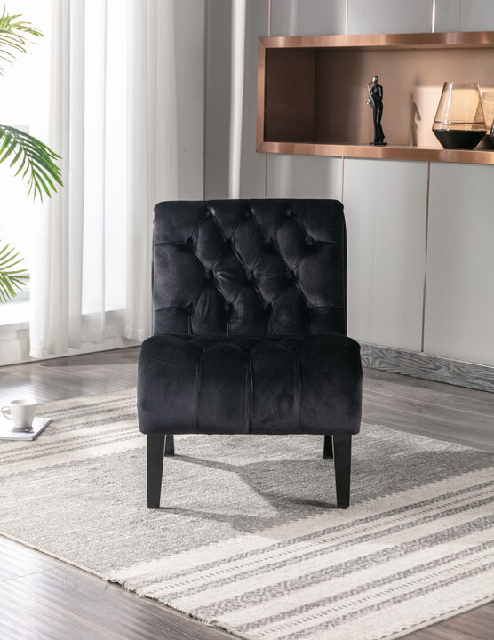Merax Modern Velvet Armless Accent Chair
