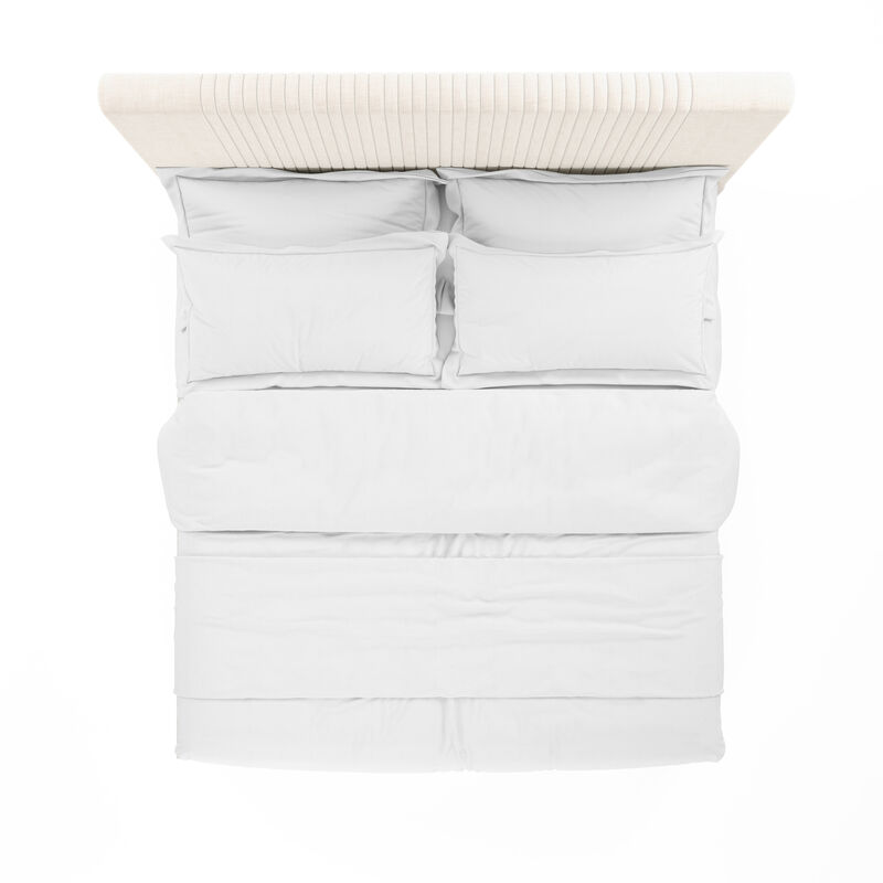 Blanc Queen Upholstered Panel Bed