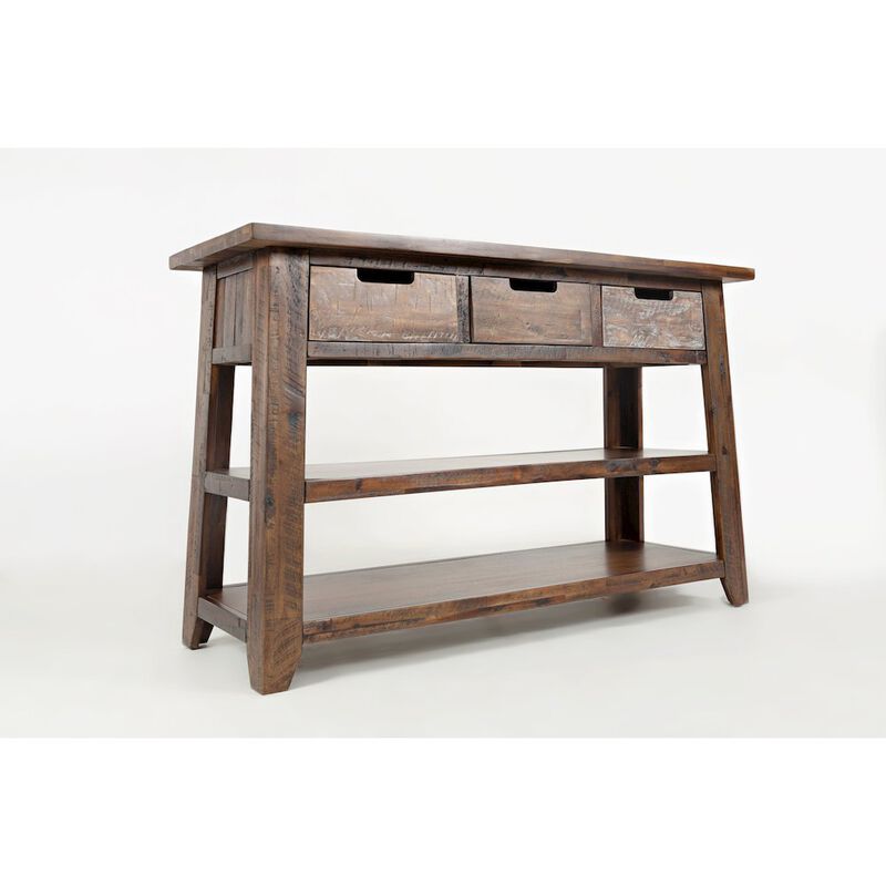 Jofran Painted Canyon Rustic Solid Acacia 50 Sofa Table