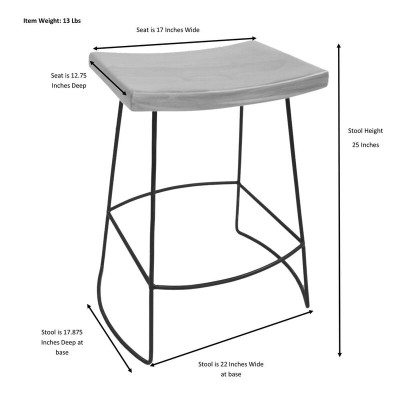 Carolina Living Carter Stainless Steel Top Bar Table - Black