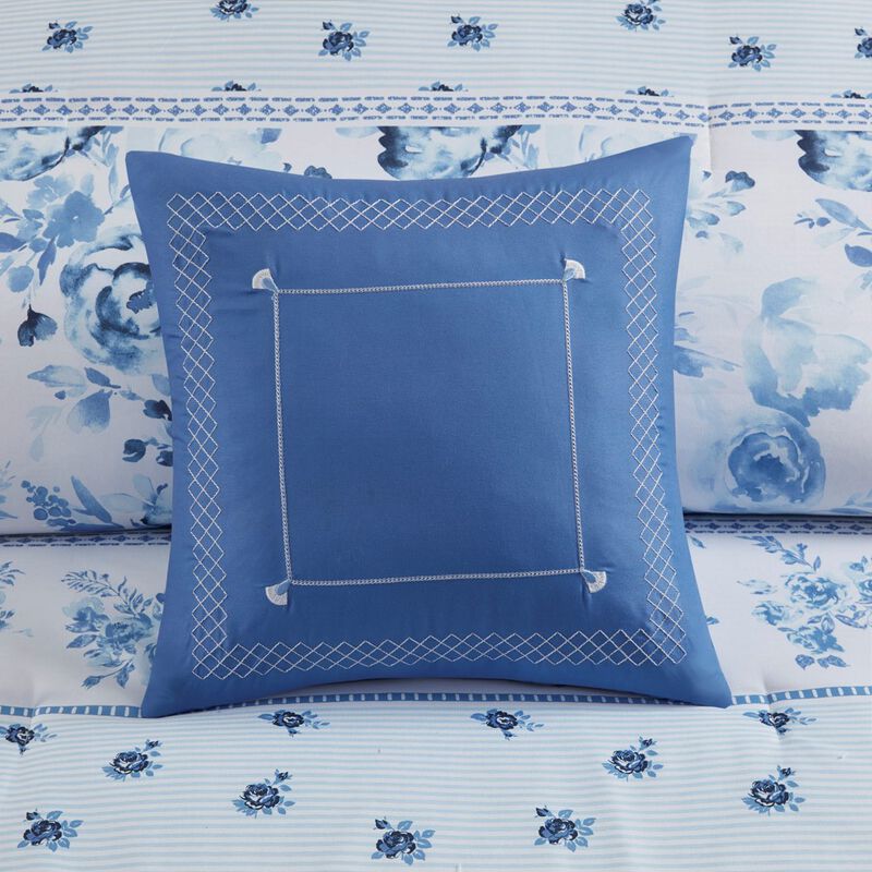 Gracie Mills Alejandra Floral Striped Comforter Set