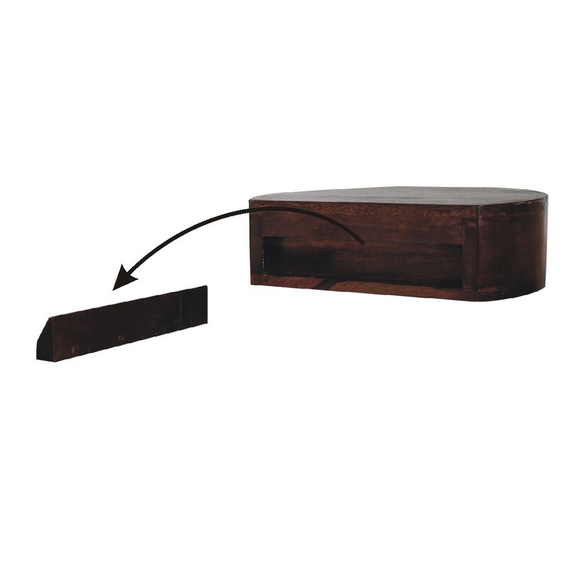 Artisan Furniture Solid Wood Lunar 1 Drawer Floating Bedside