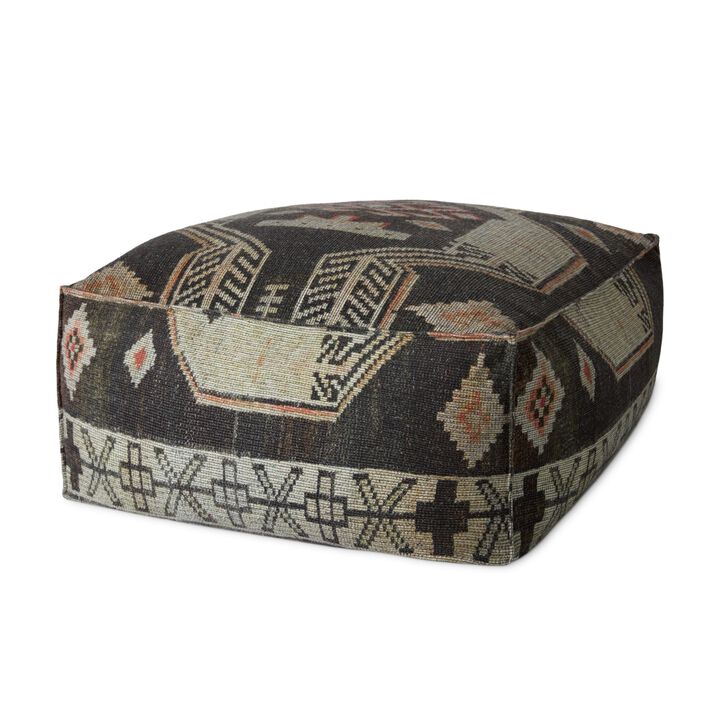Poufs LPF0036 Black / Multi 36"W x 36"D x 17"H