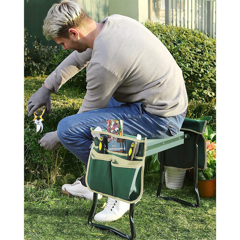 Folding Garden Kneeler – Bench Stool with Kneeling Pad for Comfortable Gardening