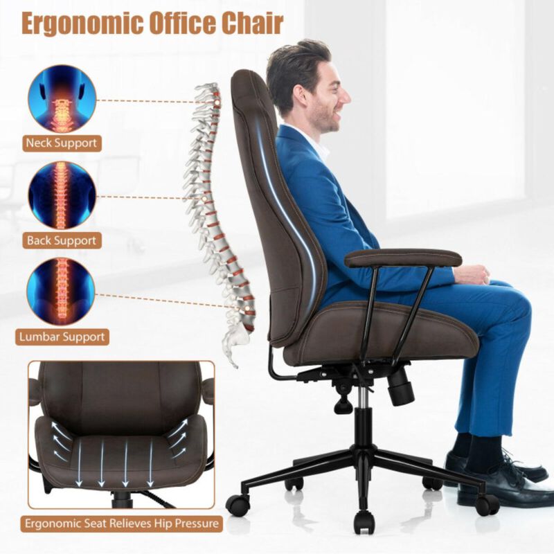 Hivvago High Adjustable Back Executive Office Chair with Armrest