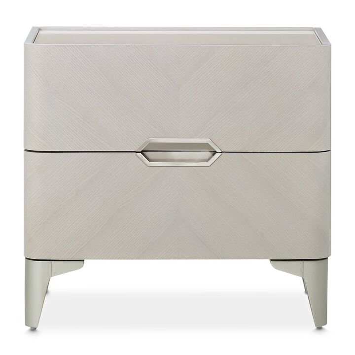 Michael Amini Penthouse Nightstand - Ash Gray