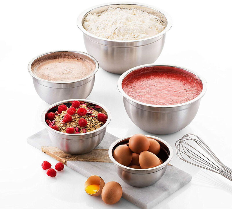 Stainless Steel Nested Mixing Bowls with Lids - Set of 5