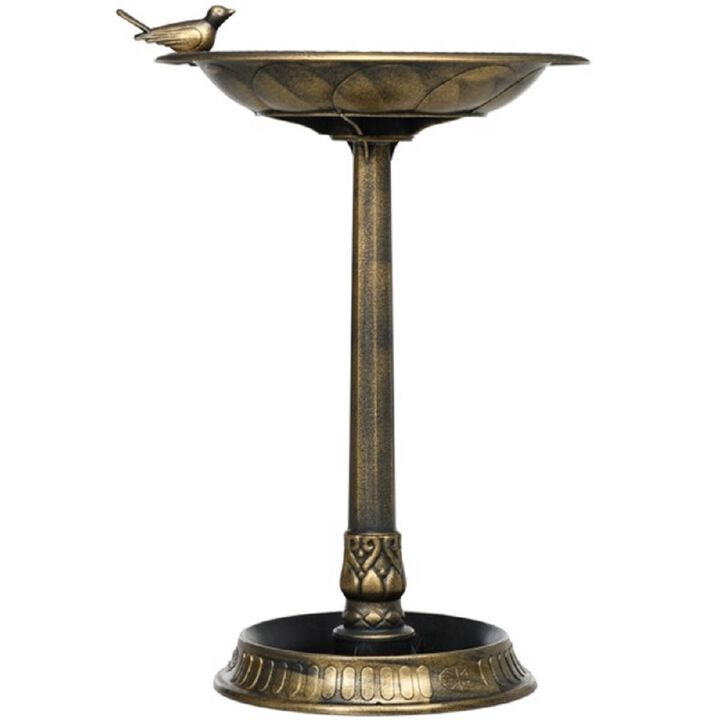 Bird Bath and Feeder Bowl Combo for Garden, Outdoor Birdwatching and Feeding Station