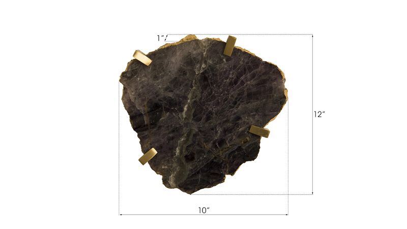 Gem Wall Tile in Brass Setting