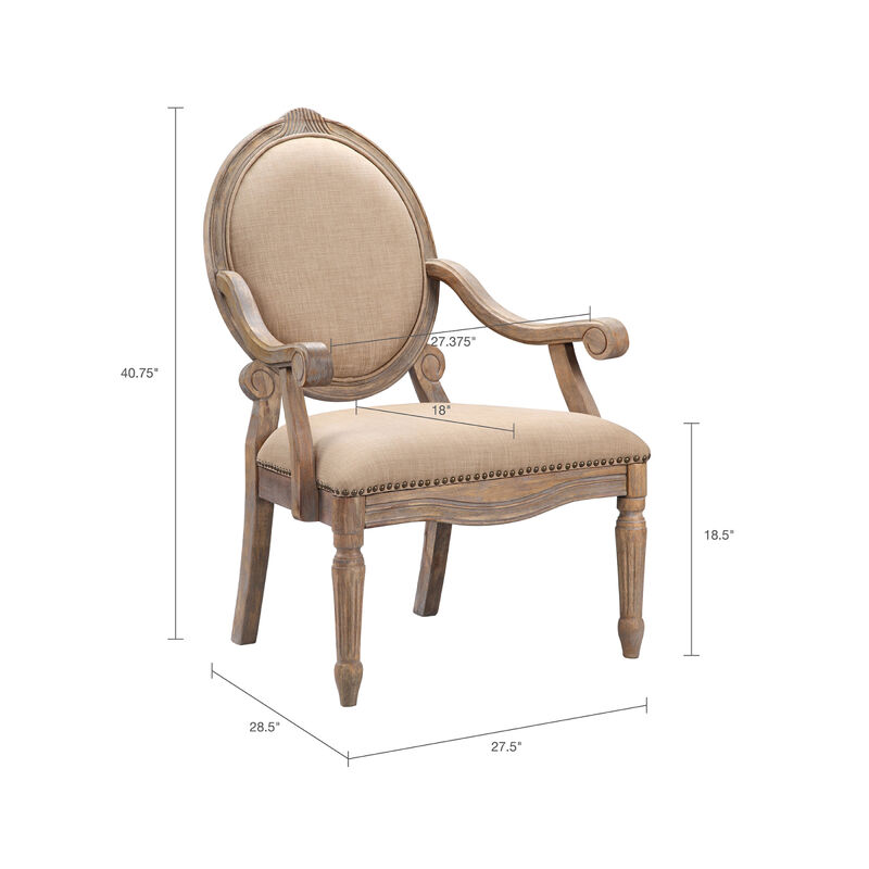 Brentwood Exposed Wood Armchair