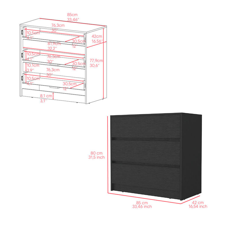 Dresser Maldus, Bedroom, Black