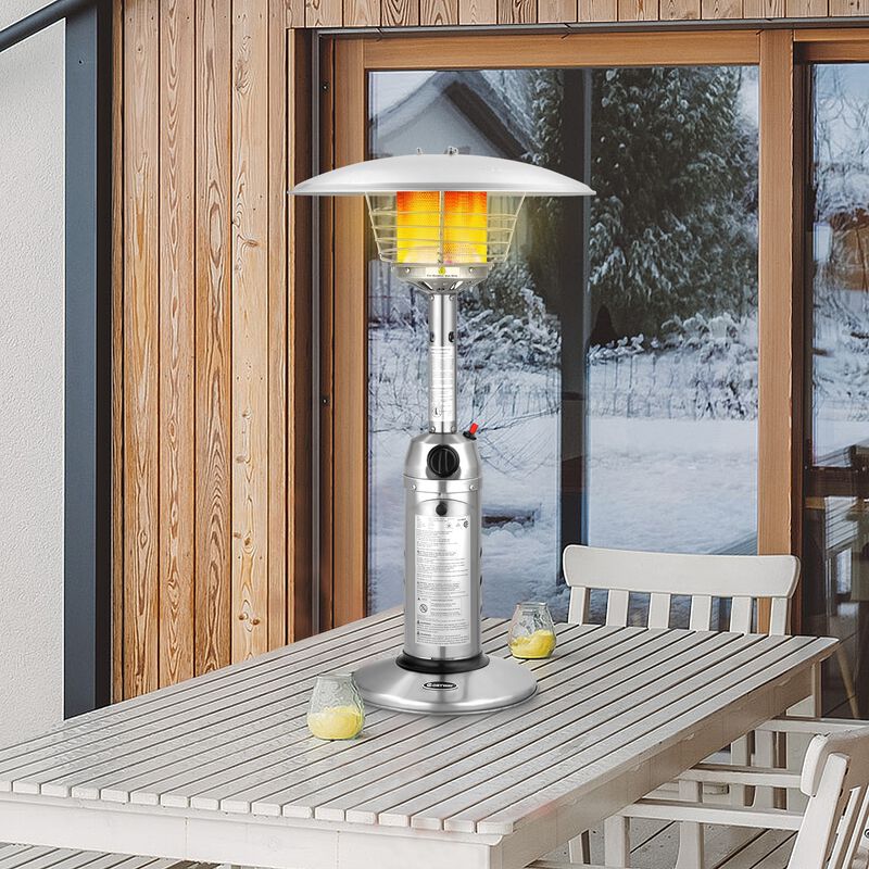 11 000 BTU Portable Tabletop Propane Patio Standing Heater