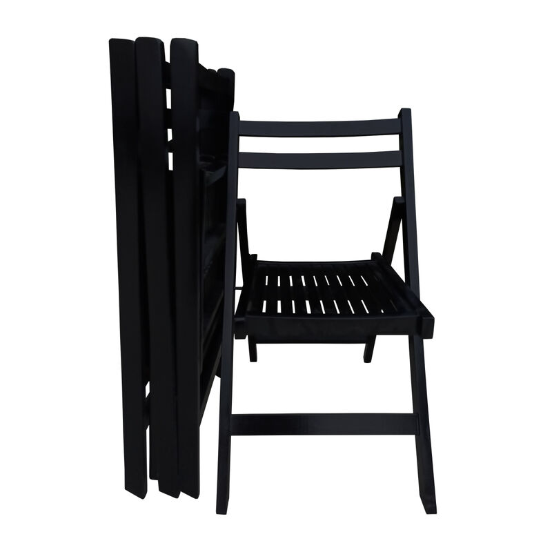 Furniture Slatted Wood Folding Special Event Chair, Set Of 4, Folding Chair, Foldable