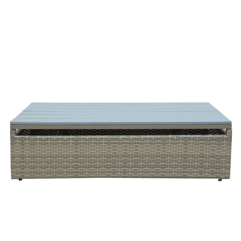 Patio Furniture Sets, 5-Piece Patio Wicker Sofa With Adjustable Backrest, Cushions, Ottomans
