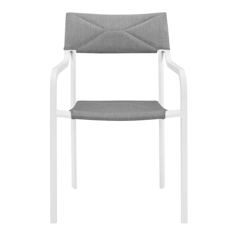 Raleigh Stackable Outdoor Patio Aluminum Dining Armchair-Benzara
