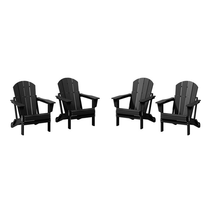 WestinTrends Westintrends 4-Piece set outdoor folding Poly Adirondack chair