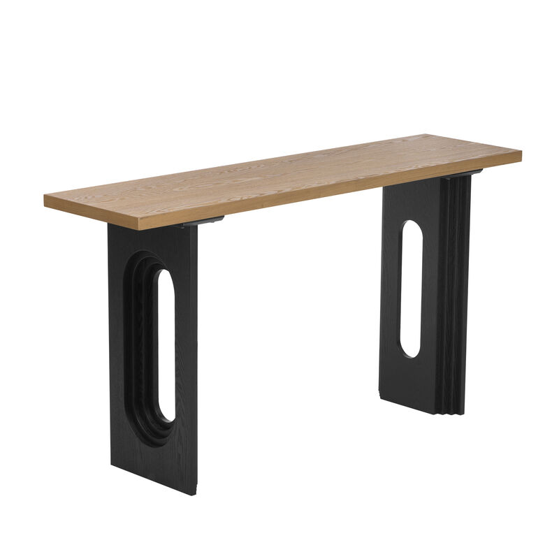 Merax Console Table with Distinctive Round Hollow Legs