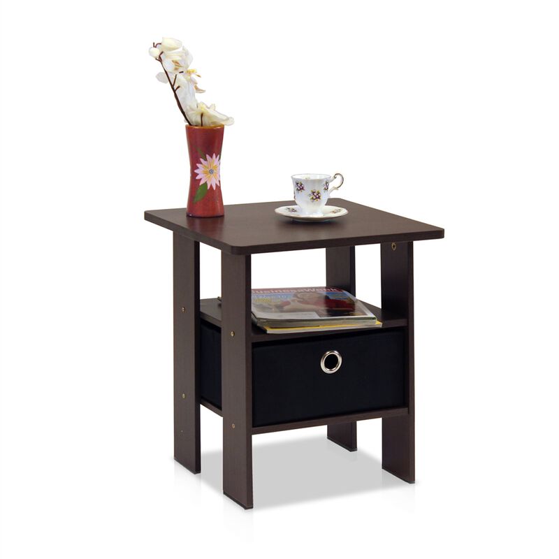 End Table Bedroom Night stand w/Bin Drawer