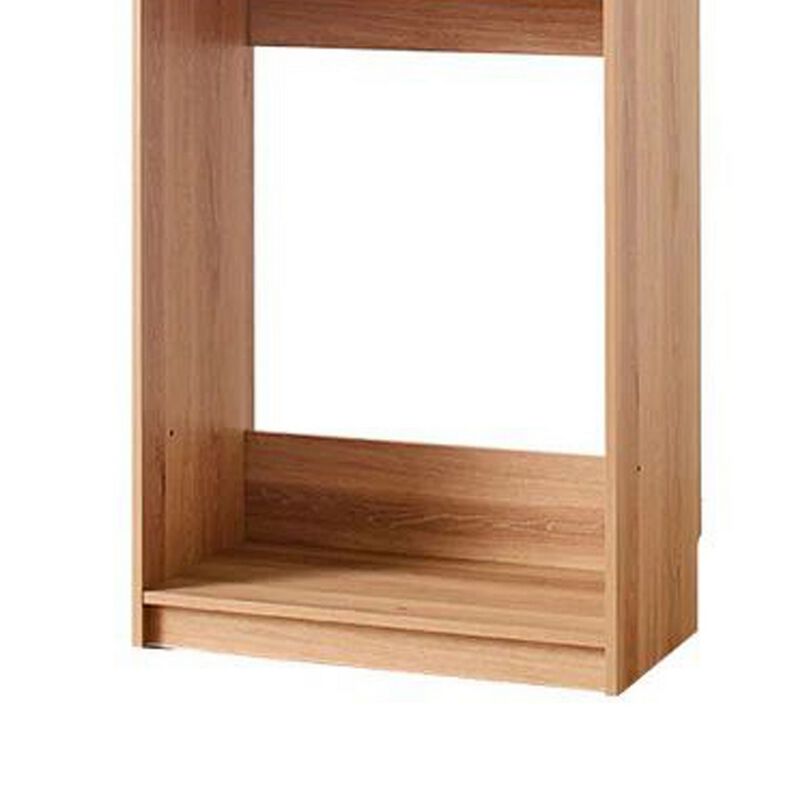 Dee Modular Closet System, 2 Compartments, 2 Hanging Rods, Oak Brown