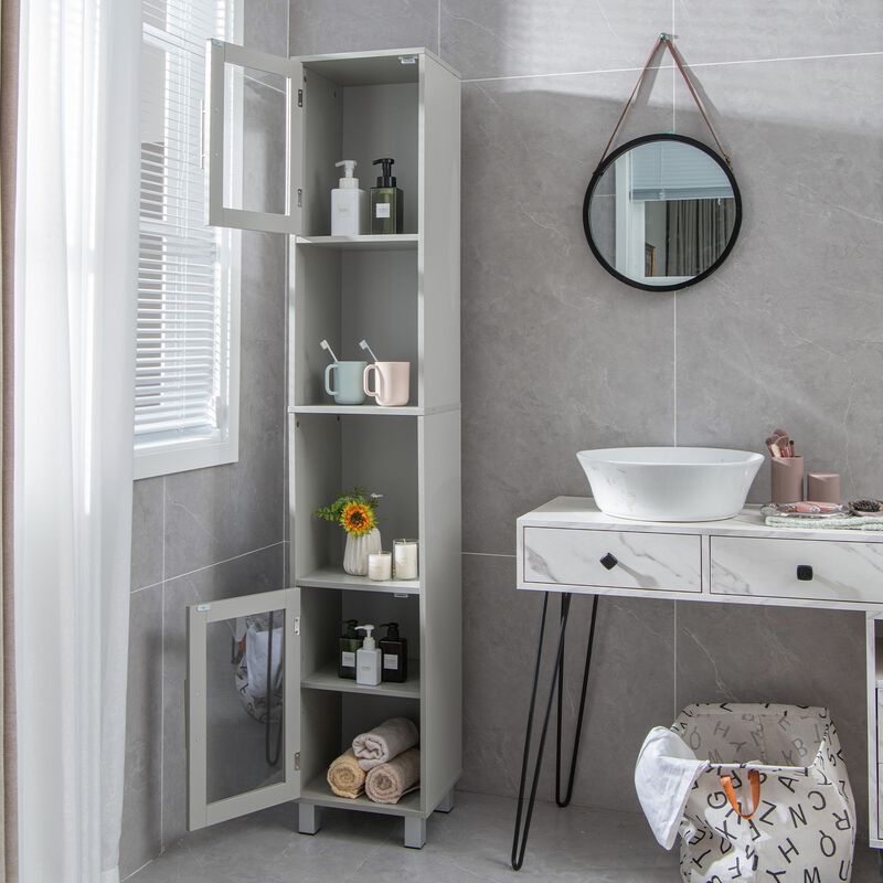 Tall Tower Bathroom Storage Cabinet and Organizer Display Shelves for Bedroom