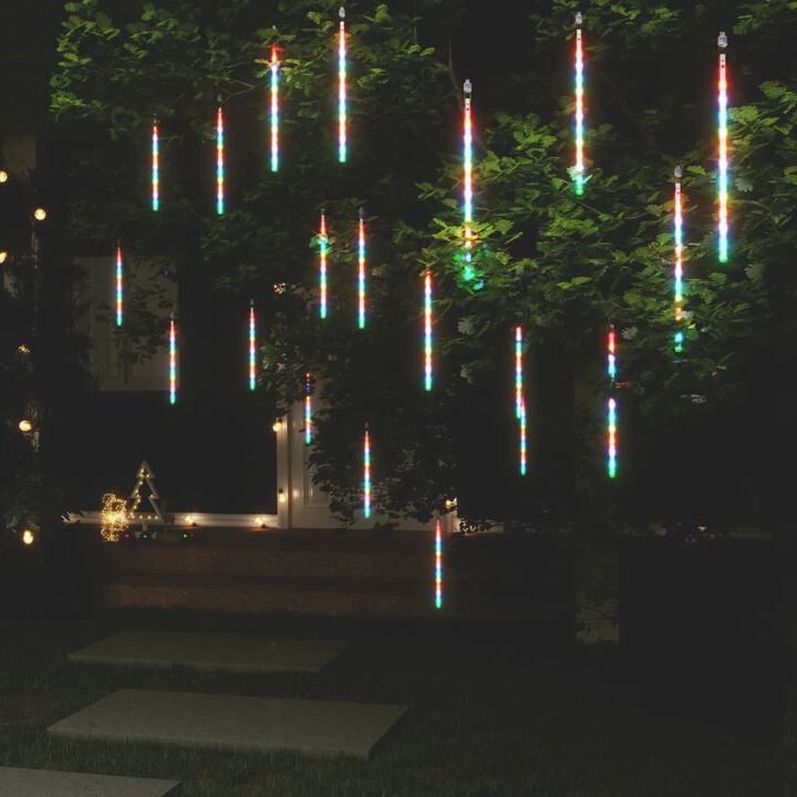 vidaXL Meteor Lights 20 pcs 1 ft Colorful 480 LEDs Indoor Outdoor