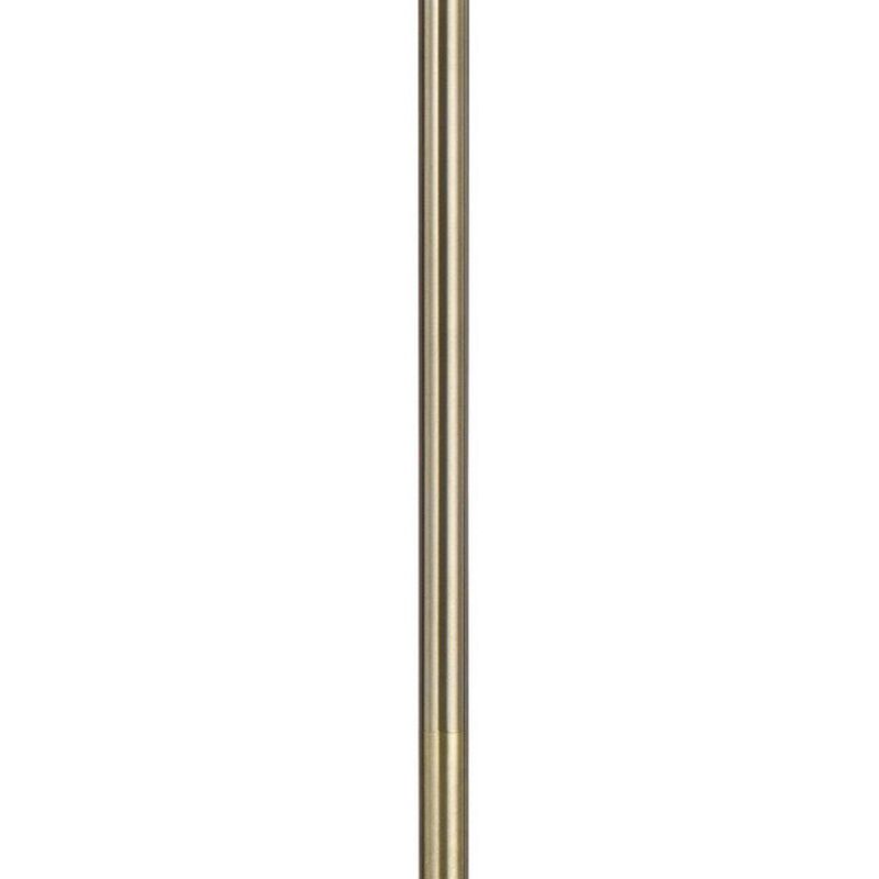66 Inch Adjustable Arc Floor Lamp, Dome Shade, Dark Bronze, Antique Brass-Benzara