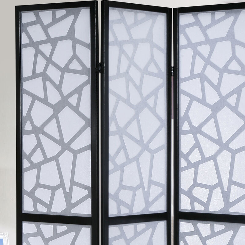 Streamdale Giyano 4 Panel Screen Room Divider, Black