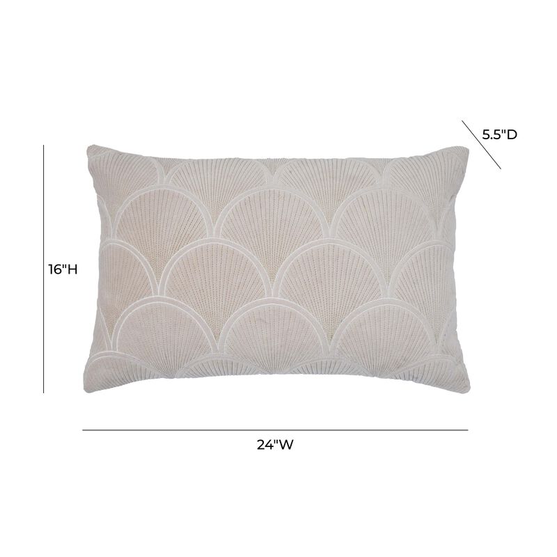 Destiny White Woven Cushion