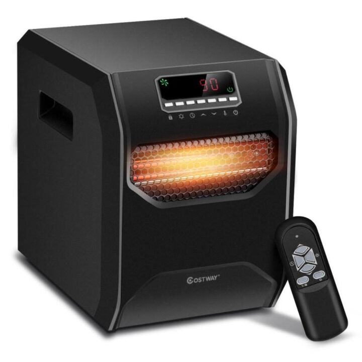 Costway 12 H Timer LED Remote Control Portable Electric Space Heater