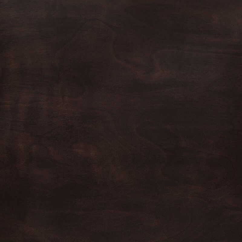 59 Inch Rectangular Dining Table, Tapered Legs, Dark Cappuccino Brown Wood - Benzara