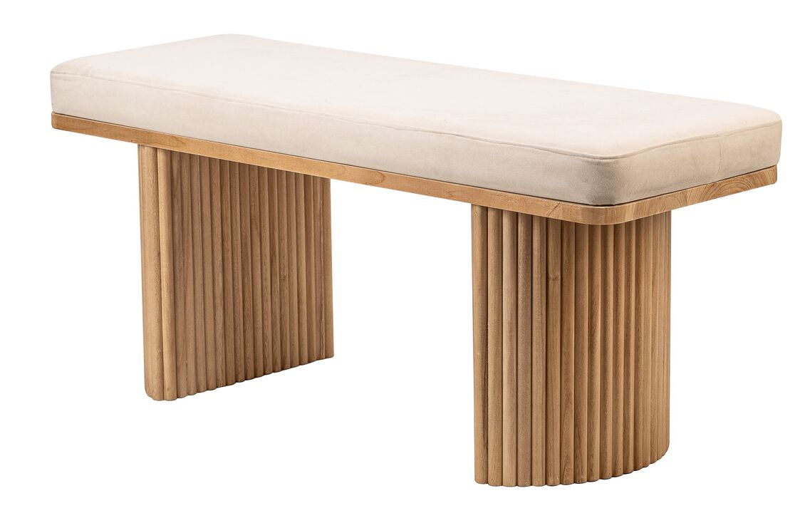 Wooden Scandinavian Bedroom Entry Bench