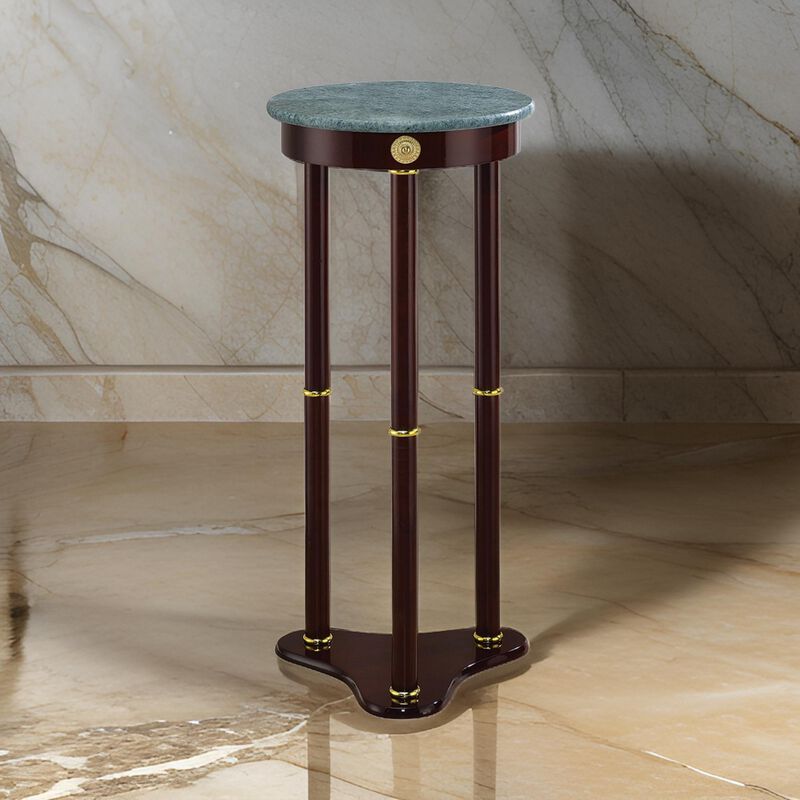 Ideally Classic Accent Table, Merlot Brown-Benzara