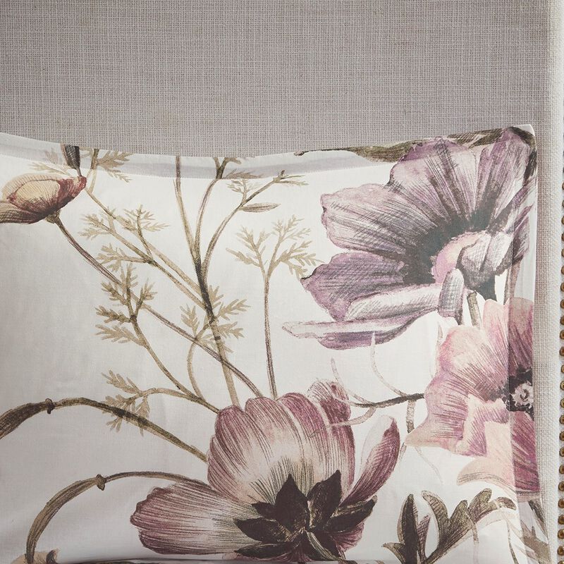 Gracie Mills Kyrie 8-Piece Cotton Printed Comforter Set