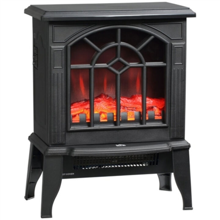 Electric Fireplace Heater – Realistic Log Flame LED, Adjustable Heat & Cozy Ambiance for Home & Office
