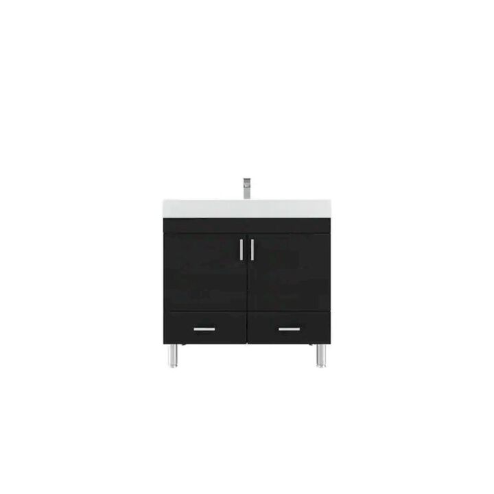 Alya Bath Ripley 36 Modern Bathroom Vanity in Black