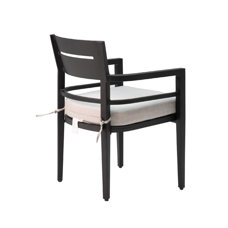 Aluminum Outdoor Patio Dining Chairs with Plush Cushions (Set of 4)