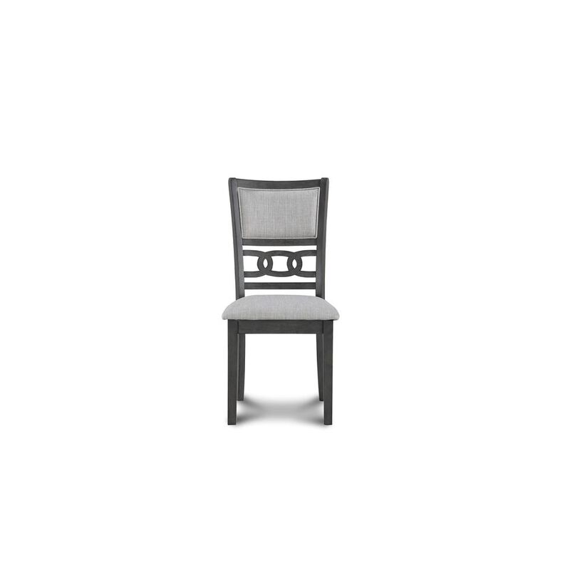 New Classic Furniture Gia 5-Piece 48 Wood Rectangular Dining Set with 4 Chairs in Gray
