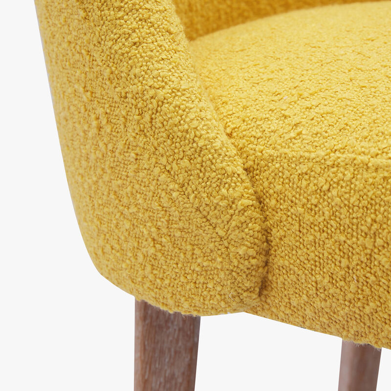 WestinTrends Genevieve Mid-Century Modern Upholstered Boucle Dining Chair