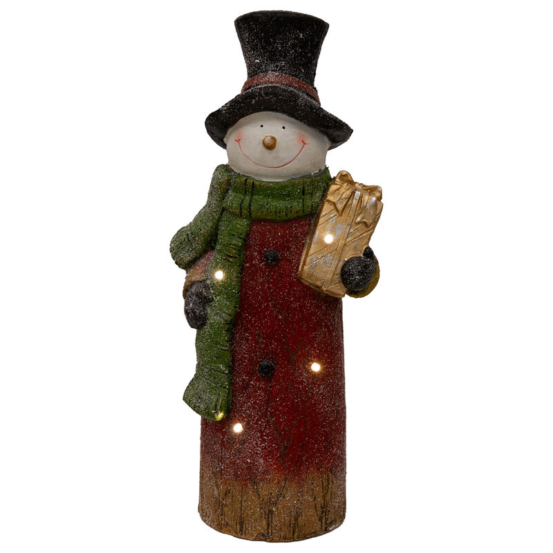 Sunnydaze Classic Frosty Indoor Pre-Lit LED Christmas Statue - 23.5 in