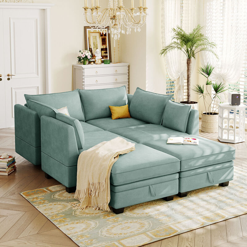 Modern Large U-Shape Modular Sectional Sofa