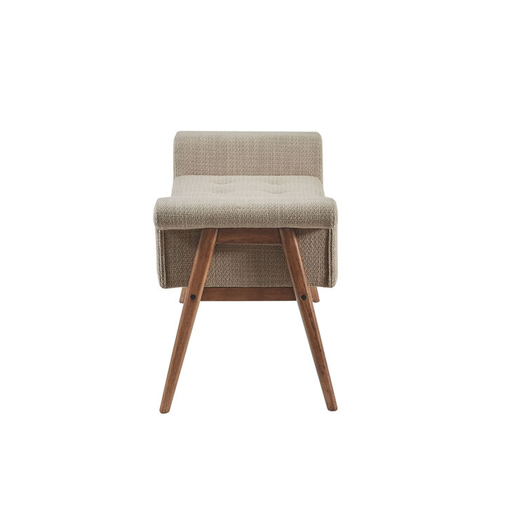 Gracie Mills Jackson Upholstered Accent Bench with Button Tufted Seat