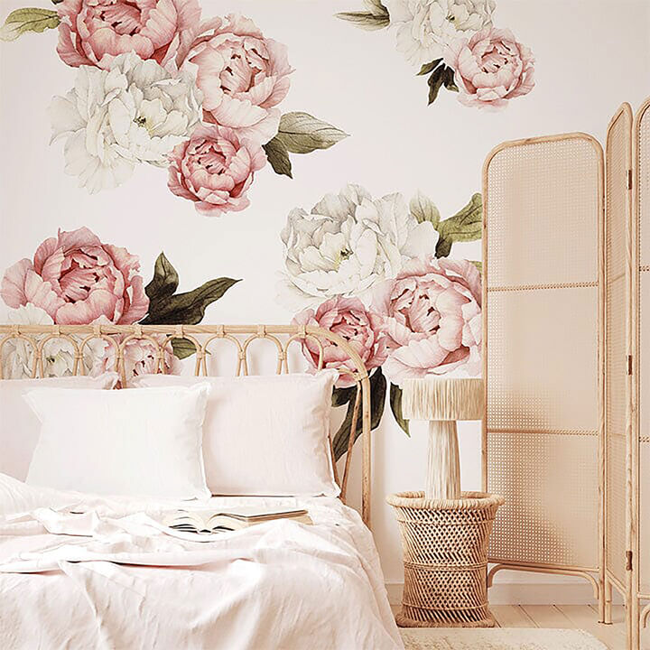 Blushing Peony Wall Decals