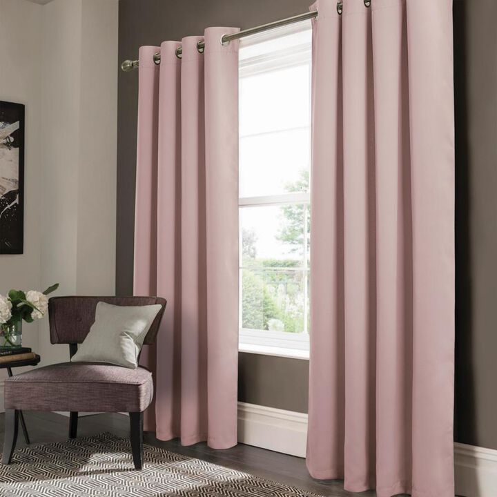Olivia Gray Anchorage Blackout Grommet Single Curtan Panel - 54x90", Blush