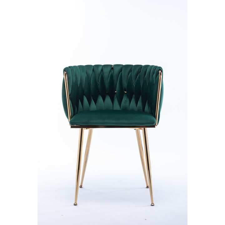 Dining Chair, Thickened Fabric Chairs With Wood Legs, Set Of 2