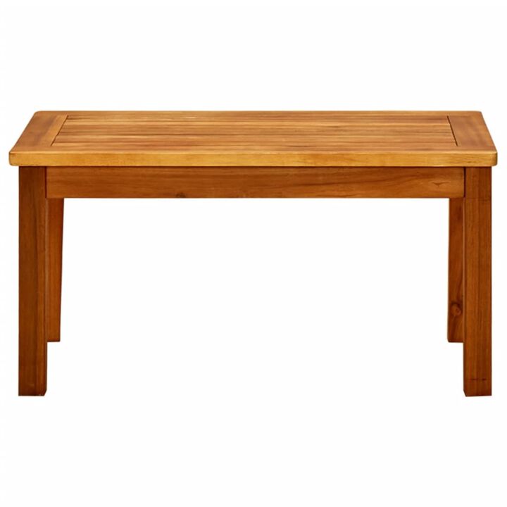 vidaXL Garden Coffee Table 27.5"x15.7"x14.1" Solid Acacia Wood
