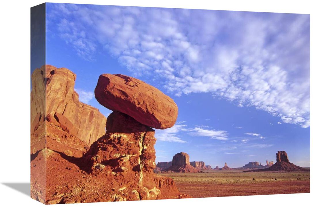 Mushroom Rock in Monument Valley Najavo Tribal Park, Arizona-Canvas Art-16x12