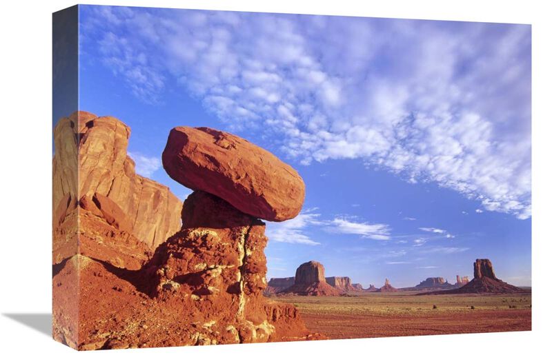 Mushroom Rock in Monument Valley Najavo Tribal Park, Arizona-Canvas Art-16x12