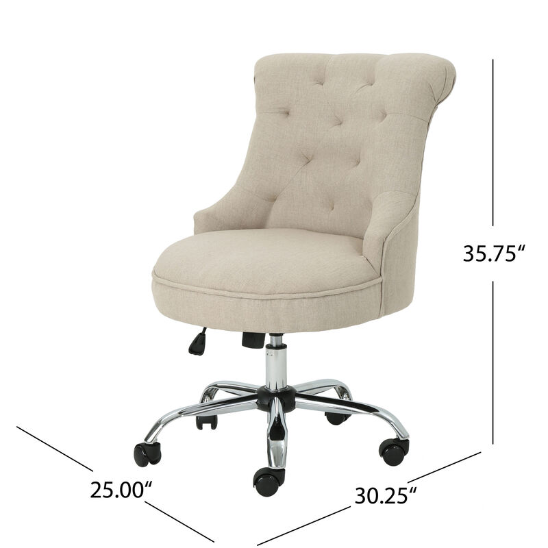 Sleek and Supportive Contemporary Office Chair with Diamond Stitching
