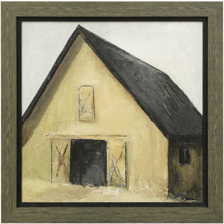 Hay Barn How Are You Framed Print