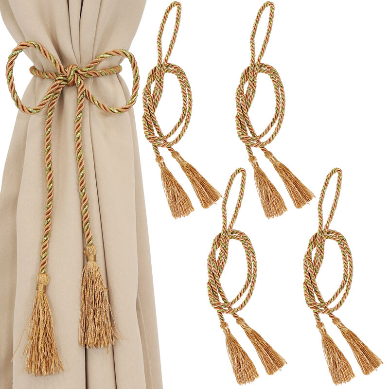 Sunnydaze Indoor/Outdoor Rope Curtain Tiebacks